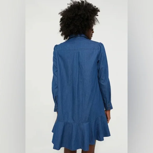 Tuckernuck Lightweight Denim Callahan Shirt Dress Cotton Blue Womens Size Medium - Picture 4 of 14